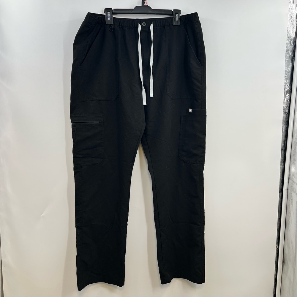 FIGS Cairo Cargo Scrub Pants Men’s XXL Black Technical Collection Stretch